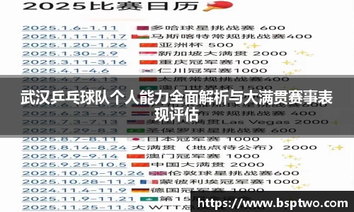武汉乒乓球队个人能力全面解析与大满贯赛事表现评估