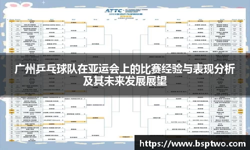 广州乒乓球队在亚运会上的比赛经验与表现分析及其未来发展展望