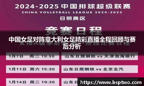中国女足对阵意大利女足精彩直播全程回顾与赛后分析